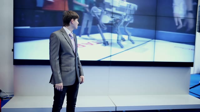 Businessman On The Background Of Projector