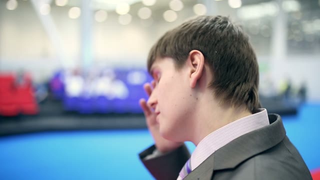 Businessman Speaks Closeup