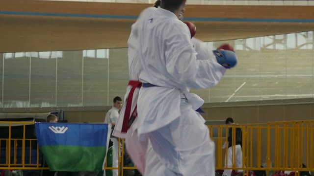 Two Martial Arts Athletes During Practice