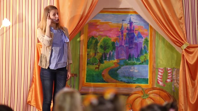 The Teacher Shows The Children The Scene