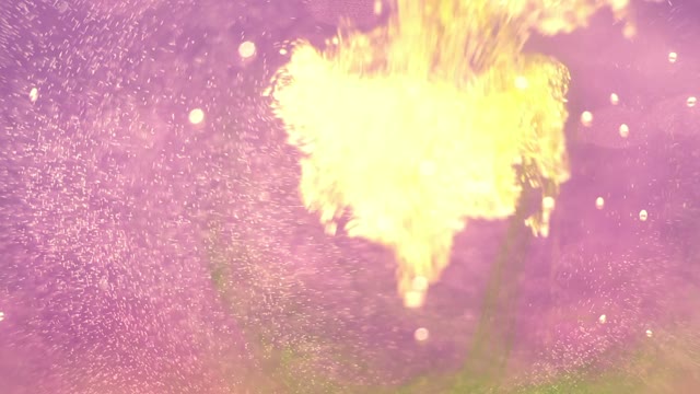 Green Dye Dissolved In Water Violet