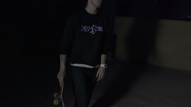 Skater Rides With Skateboard