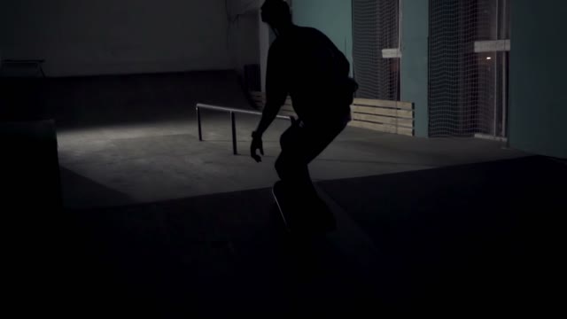 Skateboarder Slide Down The Banisters On A Skateboard
