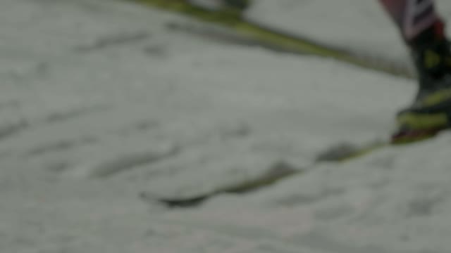 Skier Rides On The The Slope