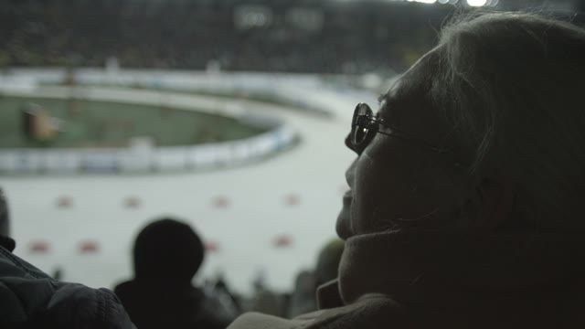 Mature Female Fans At The Stadium