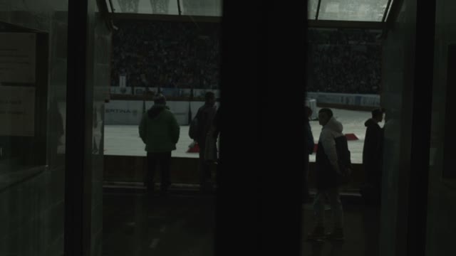 Silhouette Of An Athlete Passes The Door