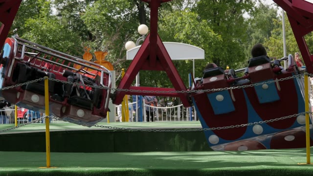 The Rotating Carousel In An Amusement Park