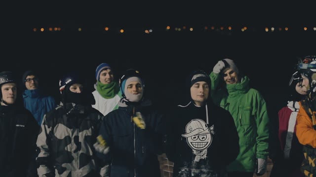 Snowboard Contest On The Slopes