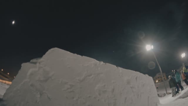 Snowboarder Doing Trick On The Kicker