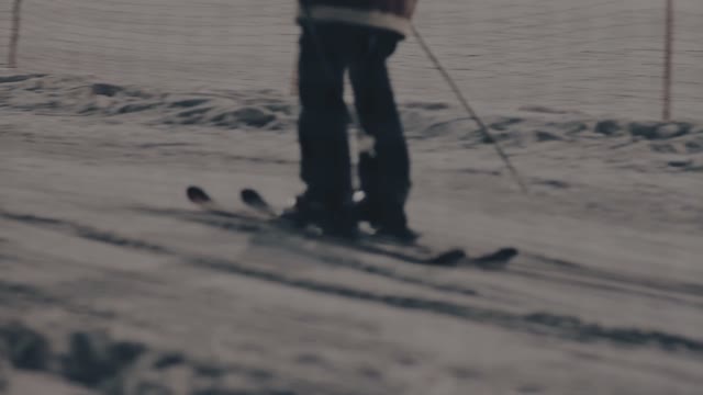 Skier Lifted By Ski Lift