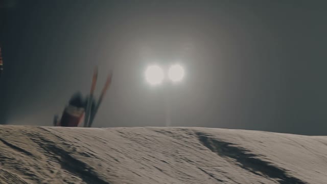 Skier Doing Extreme Backflip