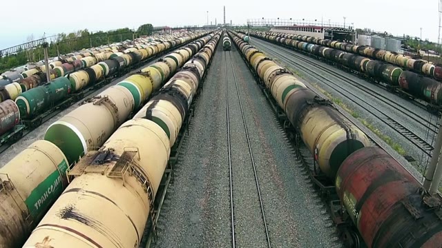 Train Tanker On Tracks