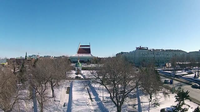 The Central Square Of A Small Town