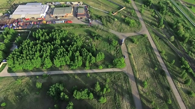 Panorama Of A Small Factory Outside The City