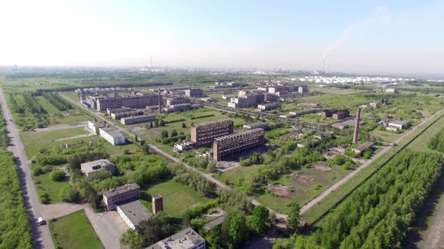 Large Industrial Factory Outside The City