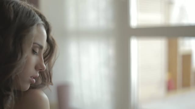 Young Beautiful Woman Close Up