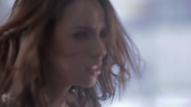 Young Couple Quarreling. Close Up Of Woman