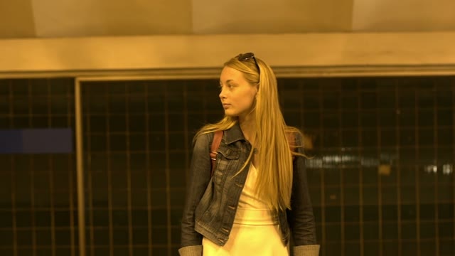 Nice Girl Waiting For The Train