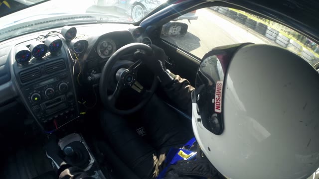 Drift Racing Outdoors, View Of The Car Cabin