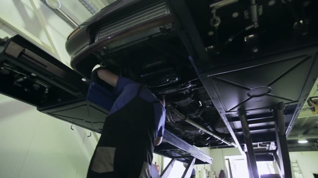 Mechanic Repairing Car Wheel