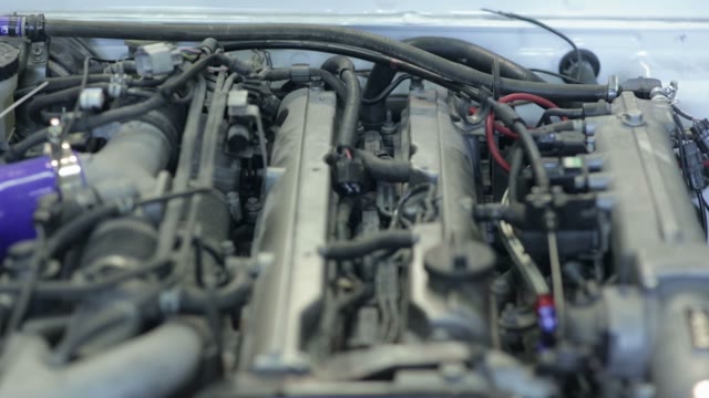 Car Engine After Cleaning, Close Up