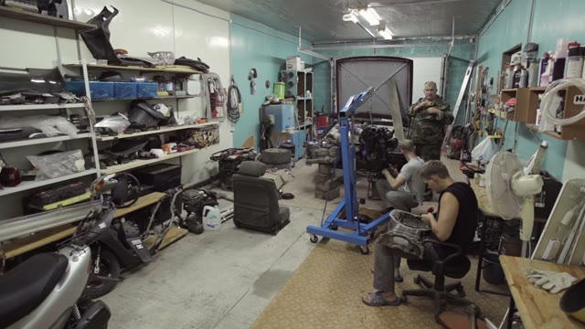 Small Car Workshop At Work