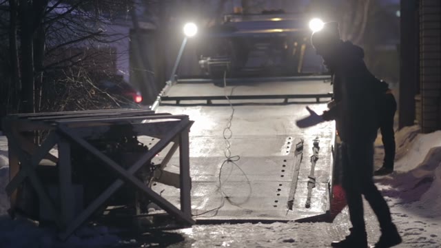 Young Mechanic Funny Dancing Near The Truck