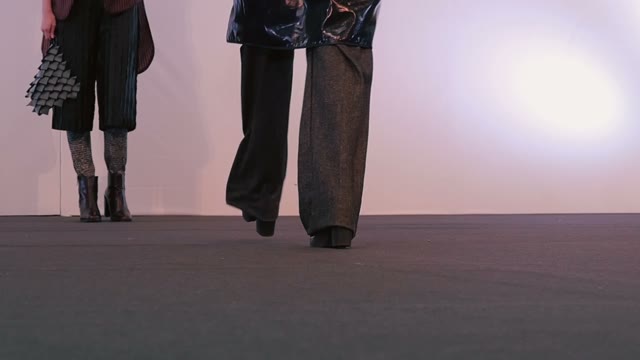 Fashion Show. The Legs Models Closeup