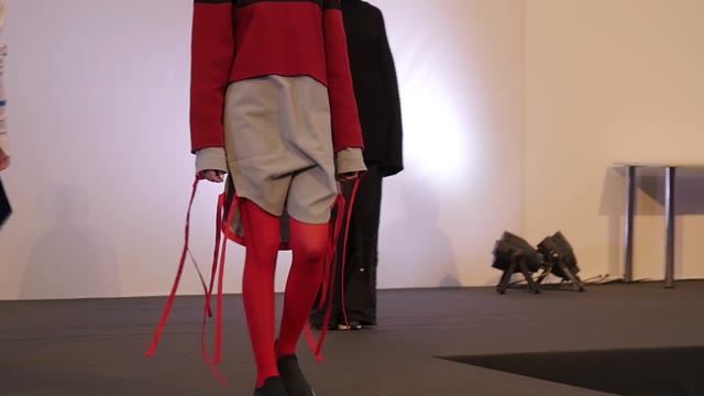 Fashion Show. The Legs Models Closeup