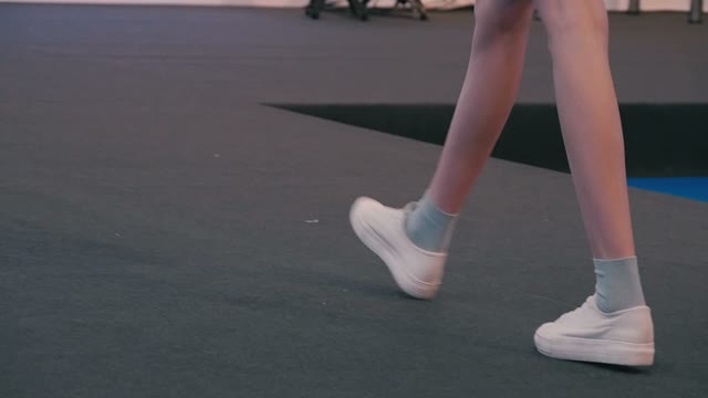 Fashion Show. The Legs Models Closeup