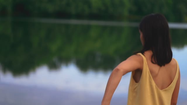 Young Beautiful Woman Dancing
