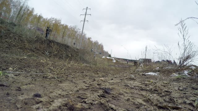 Off-road Car Driving On A Dirt Road