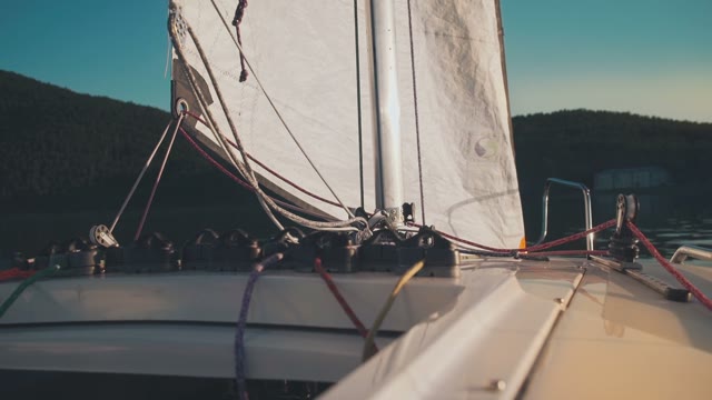 Walk On A Sailboat On The High Seas