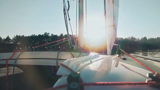 Walk On A Sailboat On The High Seas