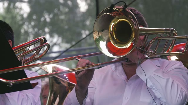 The Man Playing The Trumpet In The Orchestra