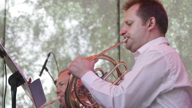 The Man Playing The Trumpet In The Orchestra