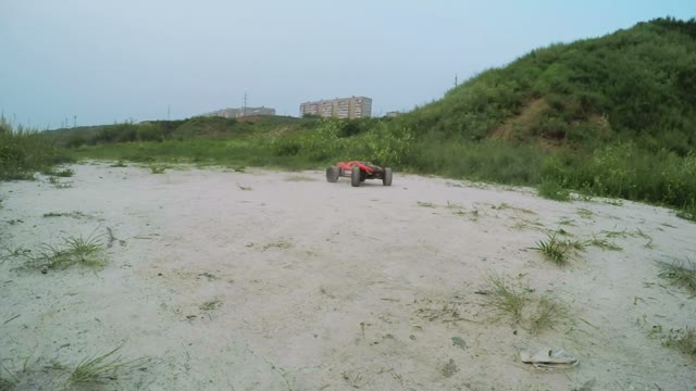 Radio-controlled Machine Drift And Crashes Into The Camera