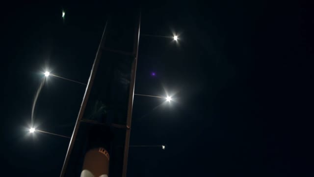 Flickering Lights In The Night Sky Backgroung