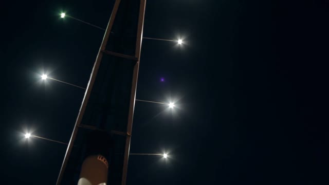 Flickering Lights In The Night Sky Backgroung