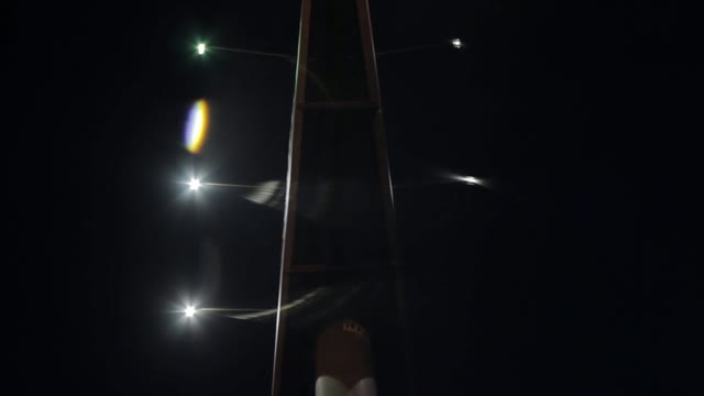 Flickering Lights In The Night Sky Backgroung