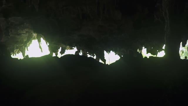 The Camera Shoots As Ight Gets Inside The Cave