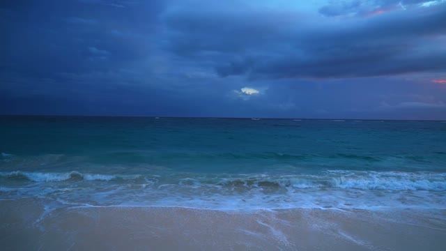 Sea Waves Wash The Sandy Beach