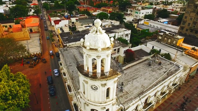 The Drone Flies Around A Small Chapel