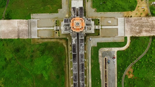 The Camera Rises Above The Old Building