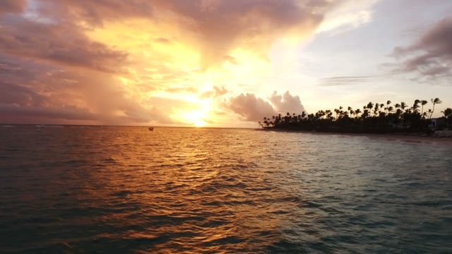 The Camera Flies Towards The Beach