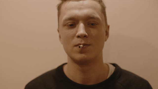 Man With A Cigarette In His Mouth