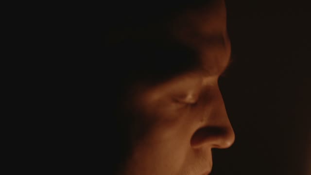 Man Smokes A Cigarette Close-up