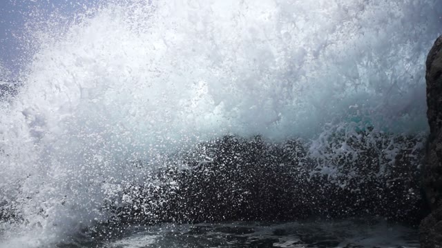 Waves Beating Against The Beach