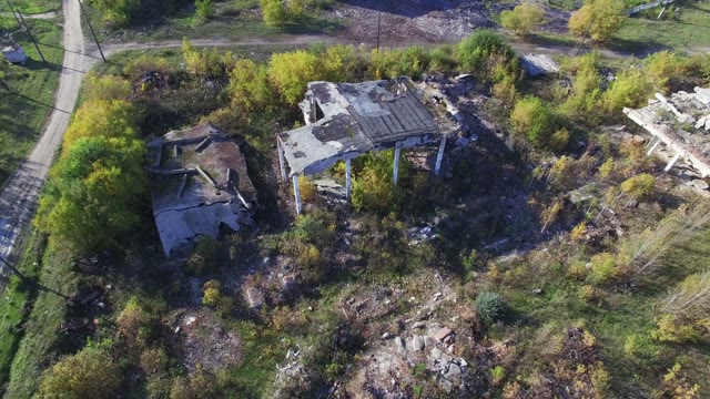 Destroyed Building Shooting With Quadrocopters