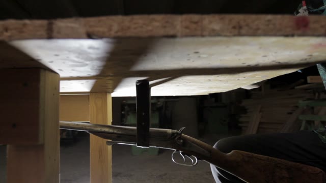 Shotgun Under The Table Close-up